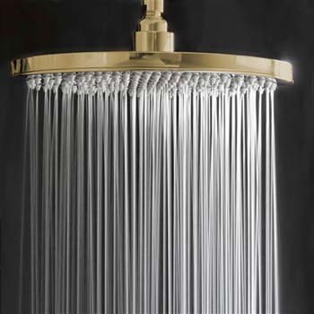 Naples Round Stainless-Steel Wall Mount Rainfall Shower Head